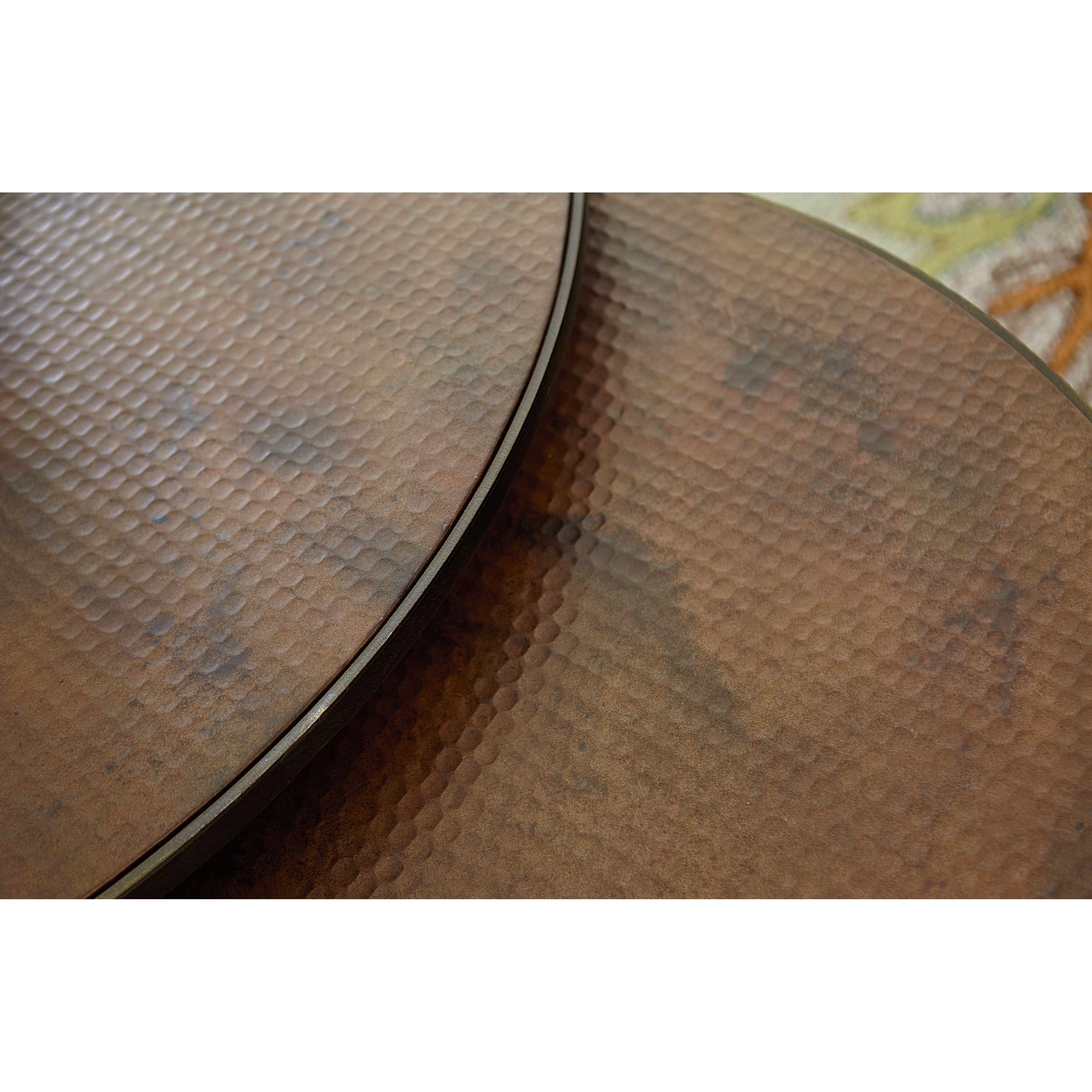 Hammary Sanford Nesting Round Cocktail Table Set with Acid Wash